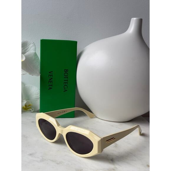 NEW Bottega Veneta BV1031S Oval Yellow Sunglasses main image 6